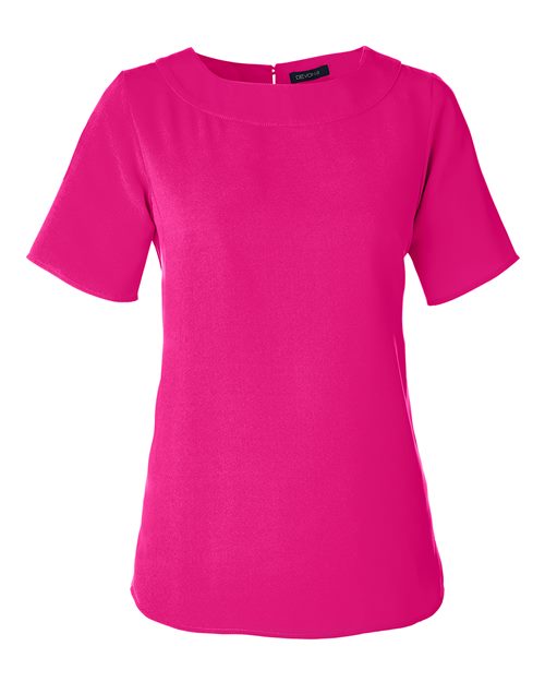 Devon & Jones DP613W Women's Perfect Fit™ Boat Neck Blouse - Crown Raspberry
