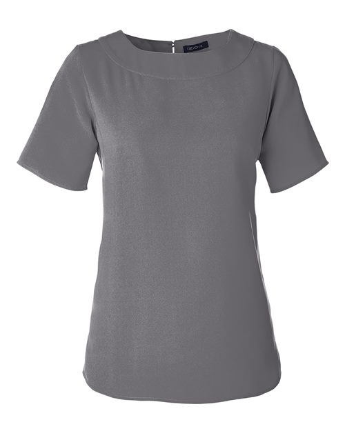 Devon & Jones DP613W Women's Perfect Fit™ Boat Neck Blouse - Graphite