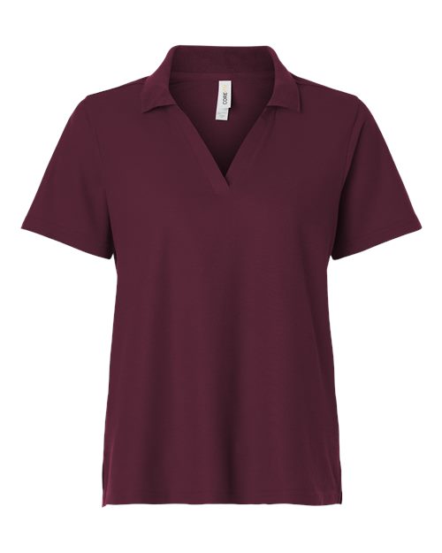 CORE365 CE106W Women's Resolve CVC Performance Pique Polo - Burgundy