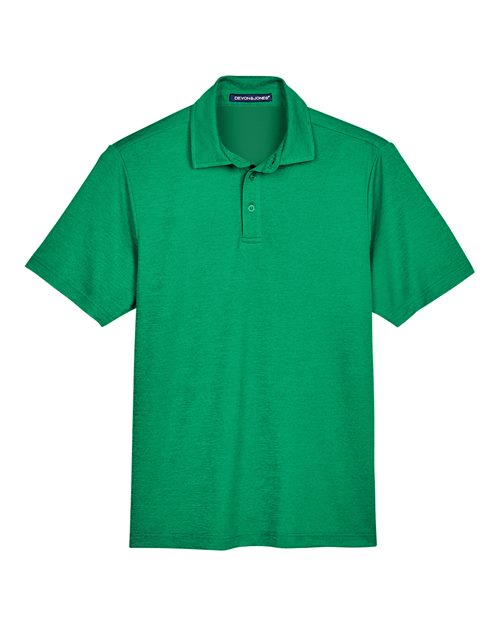 Devon & Jones DG22 Men's CrownLux Performance® Address Mélange Polo - Kelly Green Melange