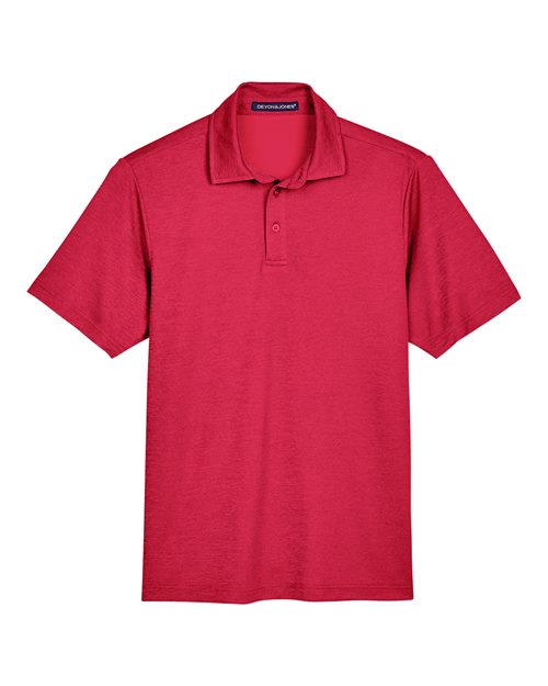 Devon & Jones DG22 Men's CrownLux Performance® Address Mélange Polo - Red Melange