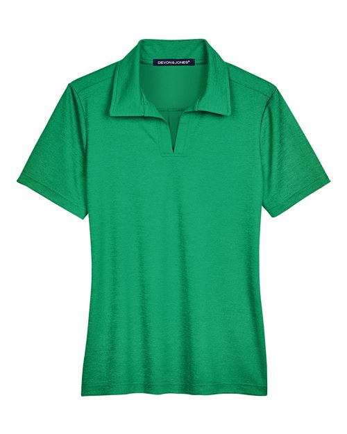 Load image into Gallery viewer, Devon &amp; Jones DG22W Women's CrownLux Performance® Address Melange Polo - Kelly Green Melange
