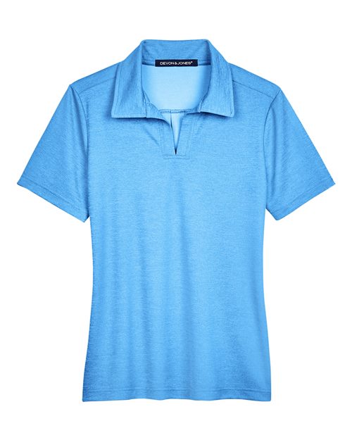 Load image into Gallery viewer, Devon &amp; Jones DG22W Women's CrownLux Performance® Address Melange Polo - Ocean Blue Melange
