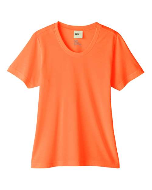 Load image into Gallery viewer, CORE365 CE111W Women's Fusion ChromaSoft™ Performance T-Shirt - Campus Orange
