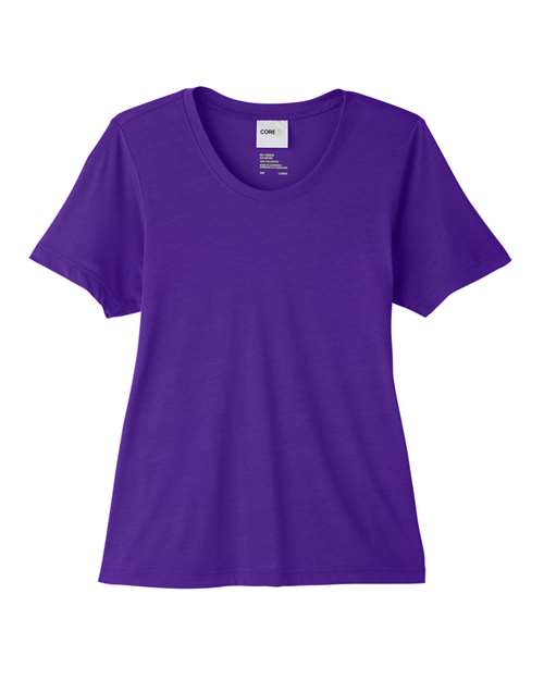 Load image into Gallery viewer, CORE365 CE111W Women's Fusion ChromaSoft™ Performance T-Shirt - Campus Purple
