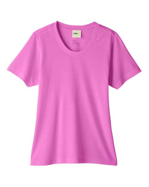 CORE365 CE111W Women's Fusion ChromaSoft™ Performance T-Shirt - Charity Pink