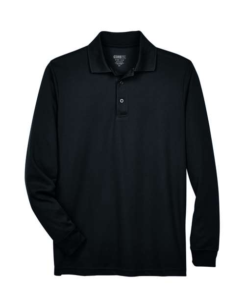 Load image into Gallery viewer, CORE365 88192 Men's Pinnacle Performance Long Sleeve Piqué Polo - Black
