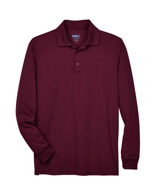 CORE365 88192 Men's Pinnacle Performance Long Sleeve Piqué Polo - Burgundy