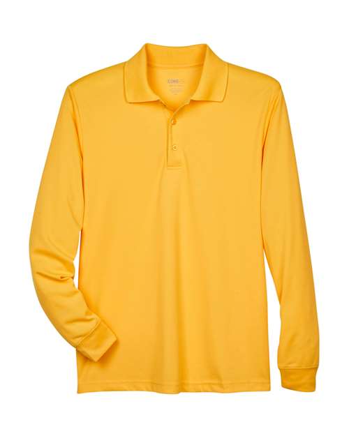CORE365 88192 Men's Pinnacle Performance Long Sleeve Piqué Polo - Campus Gold