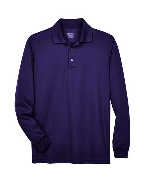 CORE365 88192 Men's Pinnacle Performance Long Sleeve Piqué Polo - Campus Purple