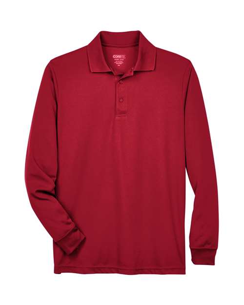 CORE365 88192 Men's Pinnacle Performance Long Sleeve Piqué Polo - Classic Red