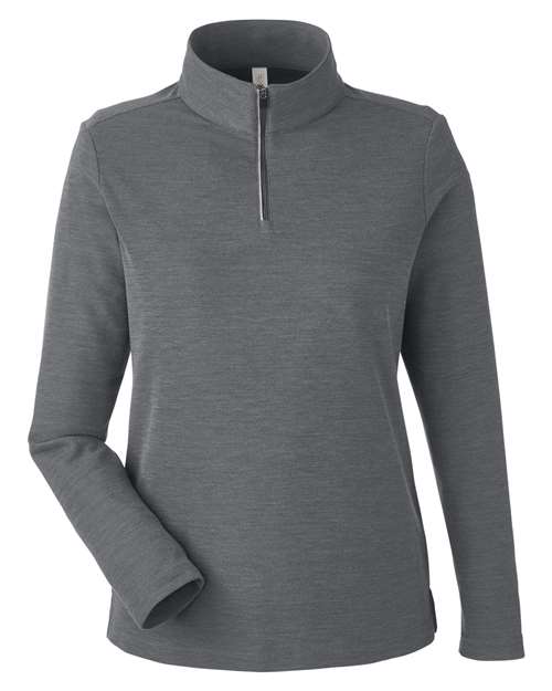 Load image into Gallery viewer, CORE365 CE405W Women's Fusion ChromaSoft™ Pique Quarter-Zip Pullover - Carbon Heather
