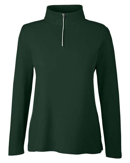 Load image into Gallery viewer, CORE365 CE405W Women's Fusion ChromaSoft™ Pique Quarter-Zip Pullover - Forest
