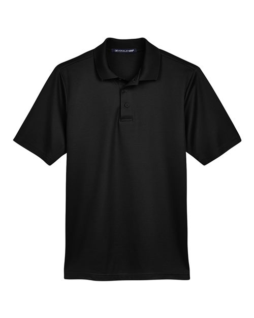 Load image into Gallery viewer, Devon &amp; Jones DG20 Men's CrownLux Performance® Plaited Polo - Black
