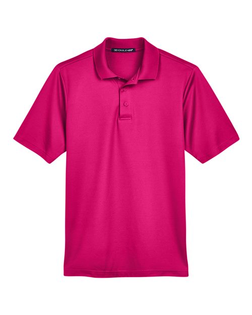 Devon & Jones DG20 Men's CrownLux Performance® Plaited Polo - Crown Raspberry
