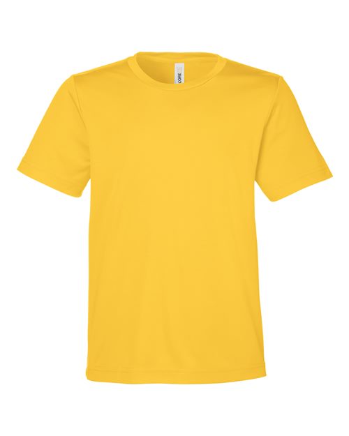 CORE365 CE10Y Youth Capital Performance T-Shirt - Campus Gold