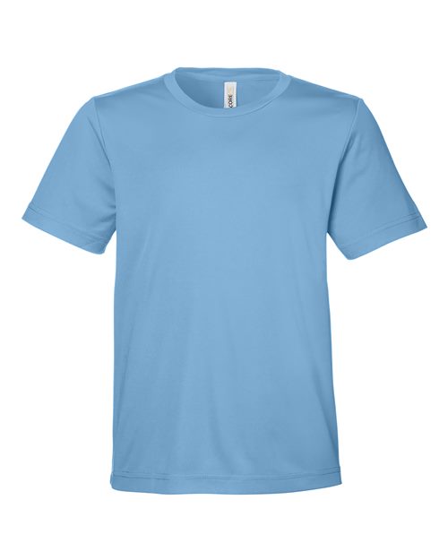 CORE365 CE10Y Youth Capital Performance T-Shirt - Columbia Blue