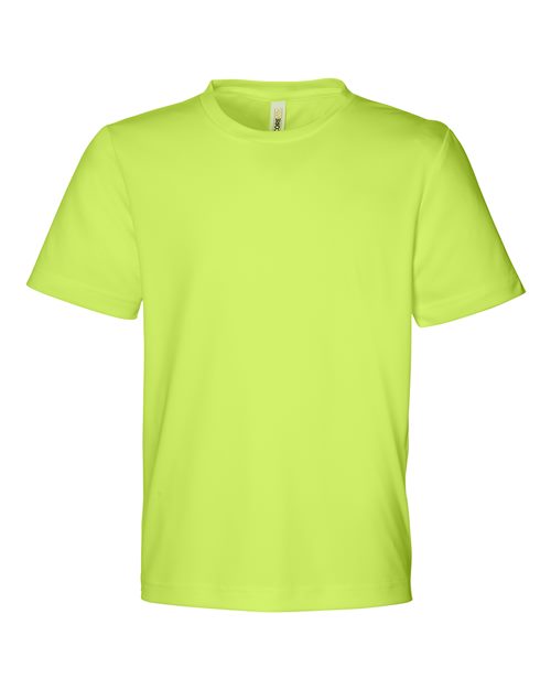 CORE365 CE10Y Youth Capital Performance T-Shirt - Safety Yellow