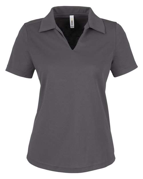 CORE365 CE104W Women's Market Snag Protect Mesh Polo - Carbon