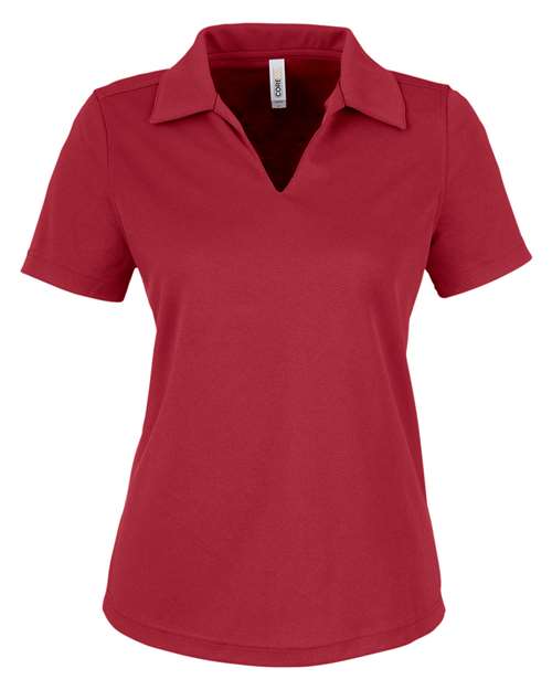 CORE365 CE104W Women's Market Snag Protect Mesh Polo - Classic Red