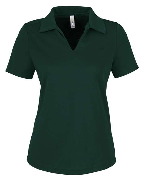 CORE365 CE104W Women's Market Snag Protect Mesh Polo - Forest