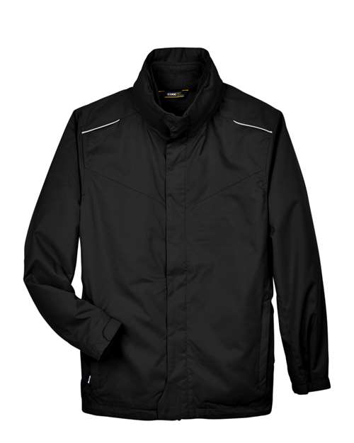 CORE365 88205 Men's Region 3-in-1 Jacket with Fleece Liner - Black