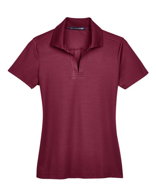 Devon & Jones DG20W Women's CrownLux Performance® Plaited Polo - Burgundy