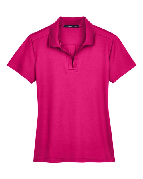 Devon & Jones DG20W Women's CrownLux Performance® Plaited Polo - Crown Raspberry