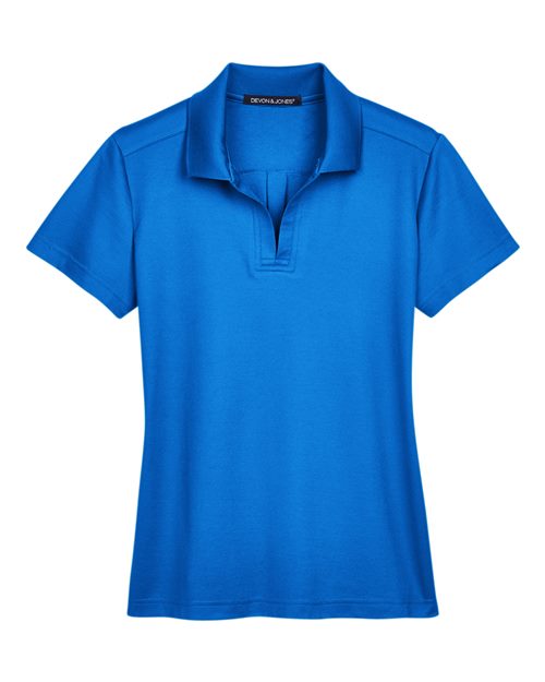 Devon & Jones DG20W Women's CrownLux Performance® Plaited Polo - French Blue
