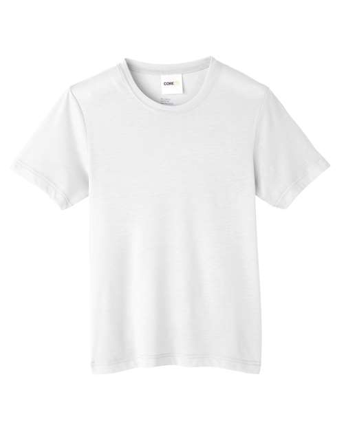 CORE365 CE111Y Youth Fusion ChromaSoft™ Performance T-Shirt - White