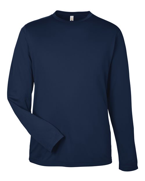Load image into Gallery viewer, CORE365 CE10L Unisex Capital Long Sleeve Performance T-Shirt - Classic Navy
