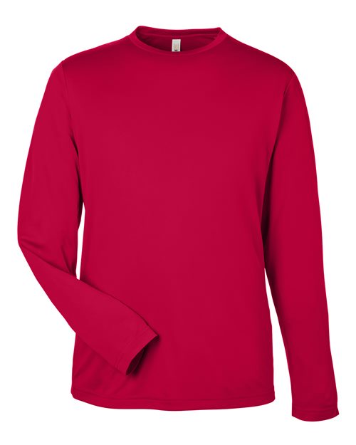CORE365 CE10L Unisex Capital Long Sleeve Performance T-Shirt - Classic Red