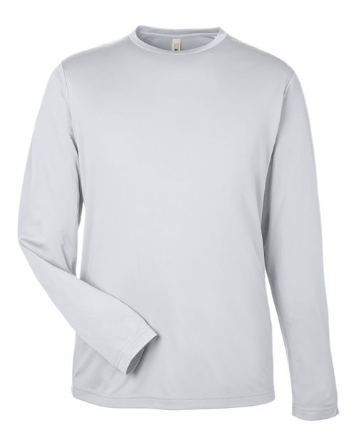 Load image into Gallery viewer, CORE365 CE10L Unisex Capital Long Sleeve Performance T-Shirt - Platinum
