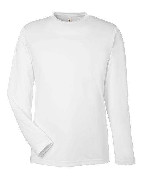 Load image into Gallery viewer, CORE365 CE10L Unisex Capital Long Sleeve Performance T-Shirt - White
