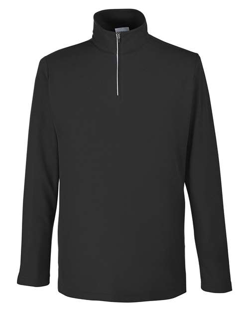 CORE365 CE405 Men's Fusion ChromaSoft™ Pique Quarter-Zip Pullover - Black