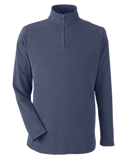 CORE365 CE405 Men's Fusion ChromaSoft™ Pique Quarter-Zip Pullover - Classic Navy Heather