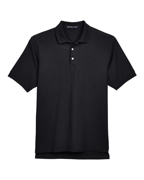 Load image into Gallery viewer, Devon &amp; Jones D100 Men's Pima Piqué Polo - Black
