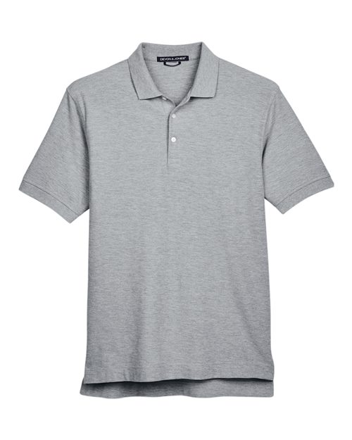 Load image into Gallery viewer, Devon &amp; Jones D100 Men's Pima Piqué Polo - Grey Heather

