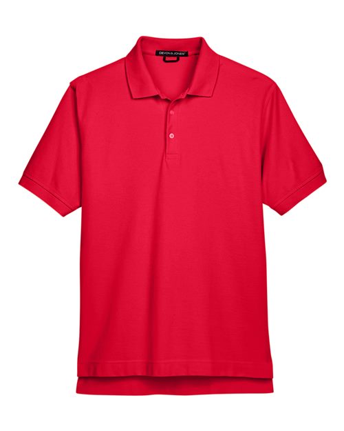 Load image into Gallery viewer, Devon &amp; Jones D100 Men's Pima Piqué Polo - Red
