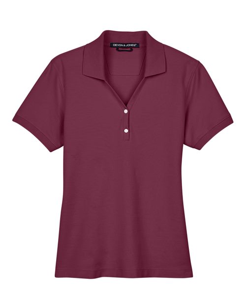 Devon & Jones D100W Women's Pima Piqué Polo - Burgundy