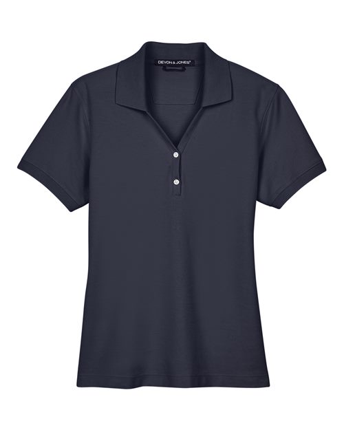 Load image into Gallery viewer, Devon &amp; Jones D100W Women's Pima Piqué Polo - Navy
