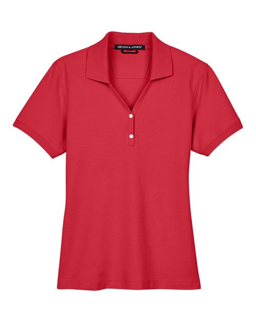 Devon & Jones D100W Women's Pima Piqué Polo - Red