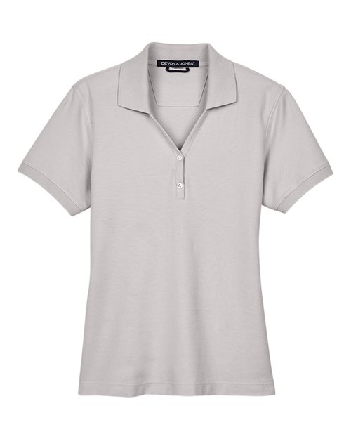 Load image into Gallery viewer, Devon &amp; Jones D100W Women's Pima Piqué Polo - Silver
