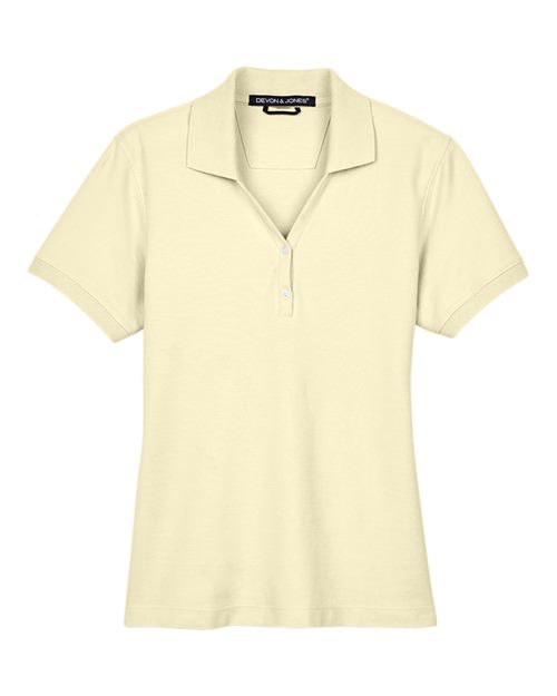 Load image into Gallery viewer, Devon &amp; Jones D100W Women's Pima Piqué Polo - Transparent Yellow

