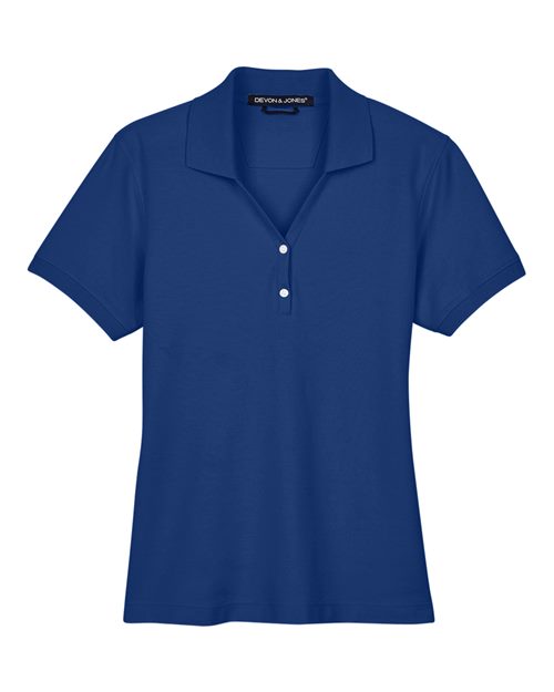 Load image into Gallery viewer, Devon &amp; Jones D100W Women's Pima Piqué Polo - True Royal

