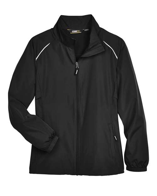 CORE365 78183 Women's Techno Lite Motivate Unlined Lightweight Jacket - Black