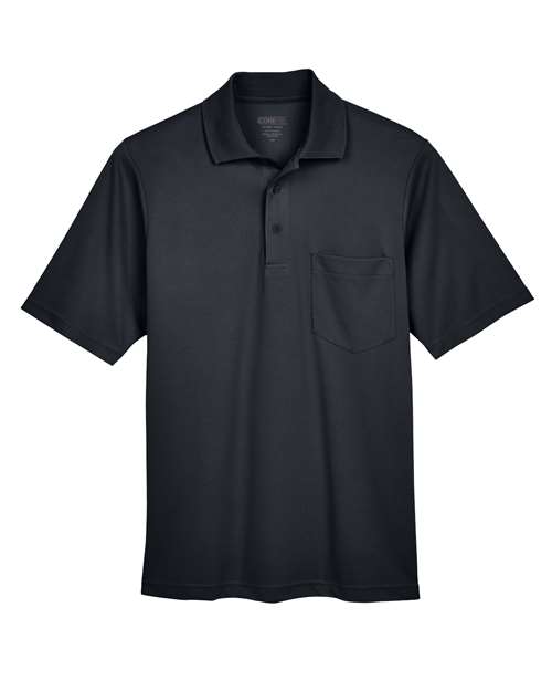 Load image into Gallery viewer, CORE365 88181P Men's Origin Performance Piqué Polo with Pocket - Black
