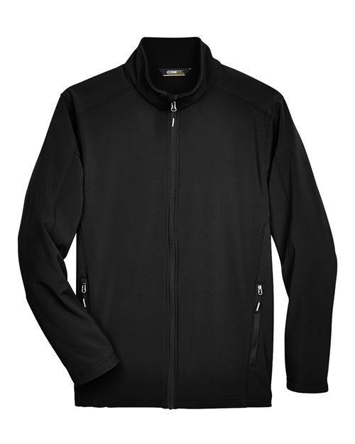 CORE365 88184 Men's Cruise Two-Layer Fleece Bonded Soft Shell Jacket - Black