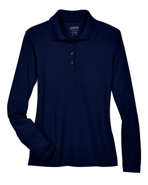 CORE365 78192 Women's Pinnacle Performance Long Sleeve Piqué Polo - Classic Navy