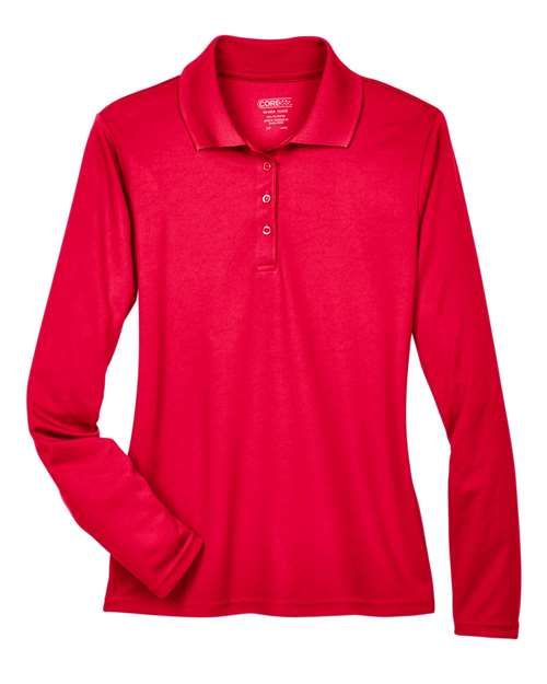 CORE365 78192 Women's Pinnacle Performance Long Sleeve Piqué Polo - Classic Red